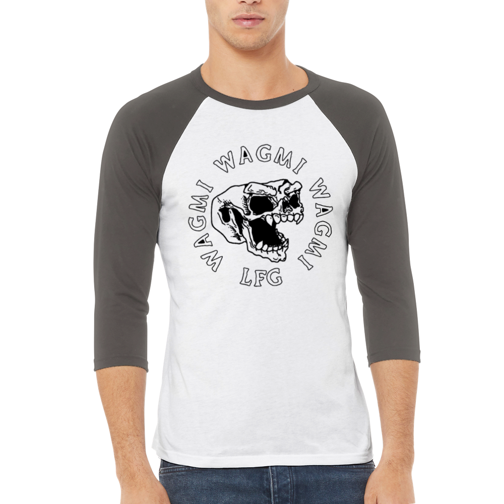 Mad Meerkat Burrow WAGMI Unisex 3/4 sleeve Raglan T-shirt
