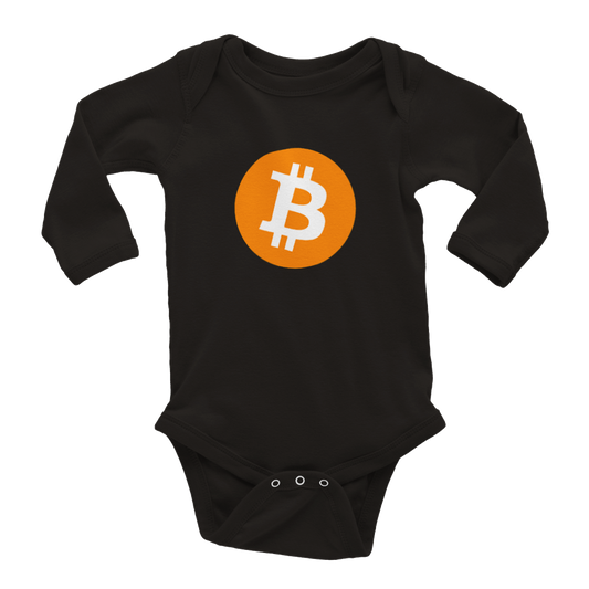 Bitcoin - Classic Baby Long Sleeve Onesies