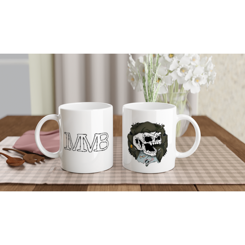 MMB Degen Punk Grey White 11oz Ceramic Mug