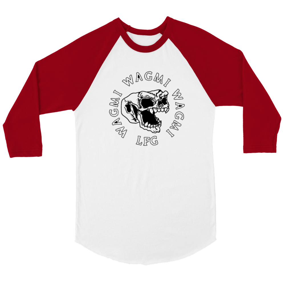 Mad Meerkat Burrow WAGMI Unisex 3/4 sleeve Raglan T-shirt