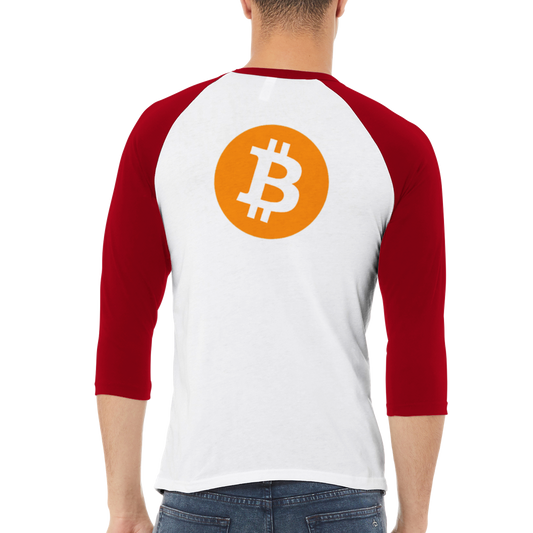 Bitcoin Unisex 3/4 sleeve Raglan T-shirt