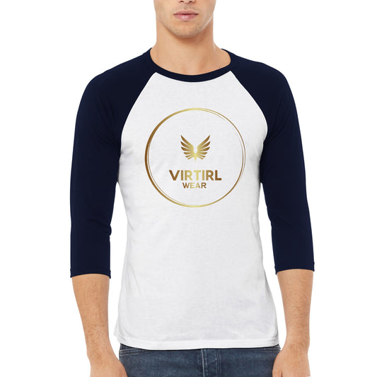 Virtirl Zone - Personalize Unisex 3/4 sleeve Raglan T-shirt